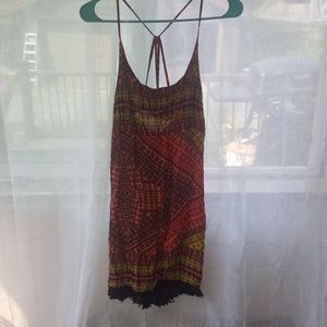 Dress cover up tassel fringe bottom bathing suite